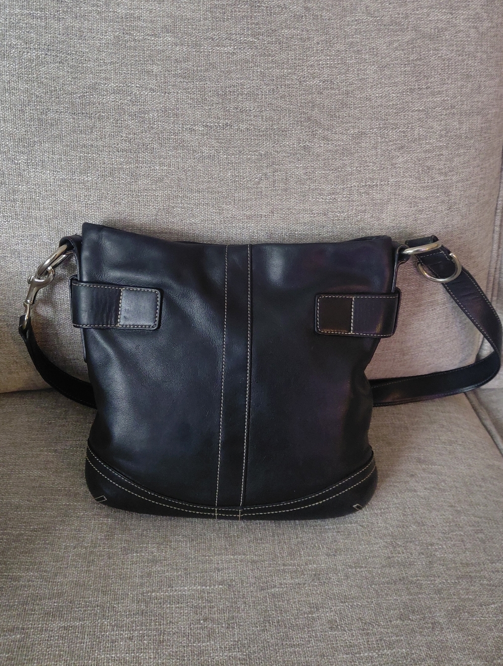 Coach Soho Black Leather Shoulders ,Crossbody Bag - Picture 2 of 11